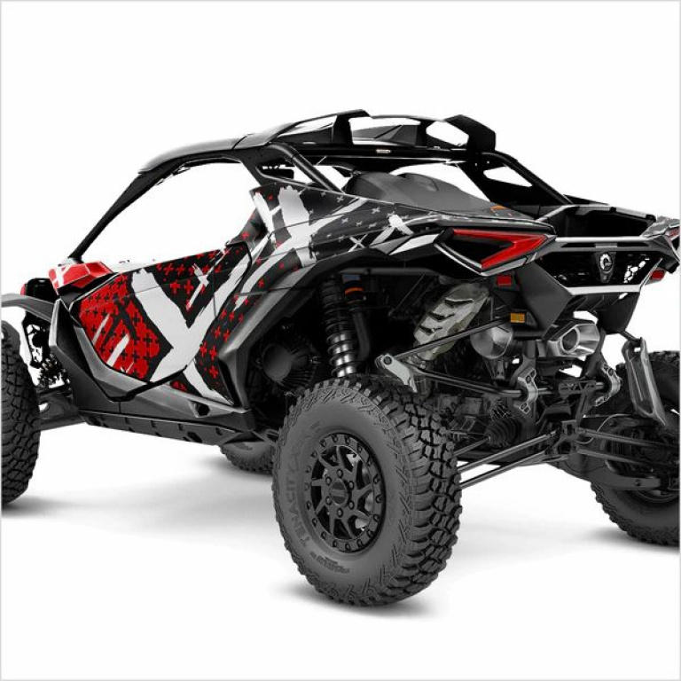 X-Design Dark Red M Version for Can-Am Maverick R 2 Doors